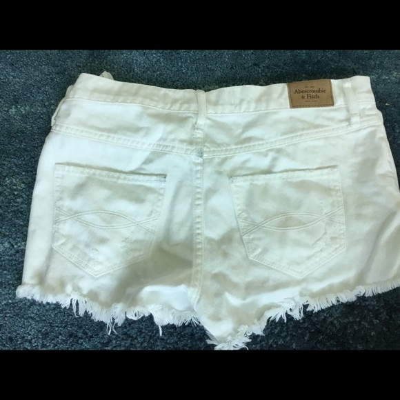 White high rise distressed denim shorts - Picture 2 of 2